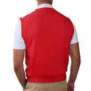 Golf Knickers: Men's Argyle Sweater Vest - Red/White Clothing