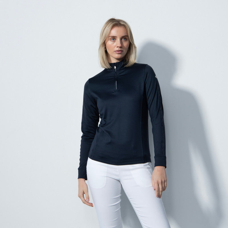 Daily Sports: Women's Anna Long Sleeve Half Neck Top - Dark Navy