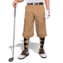 Golf Knickers: Mens 'Par 3' Microfiber Golf Knickers - Khaki