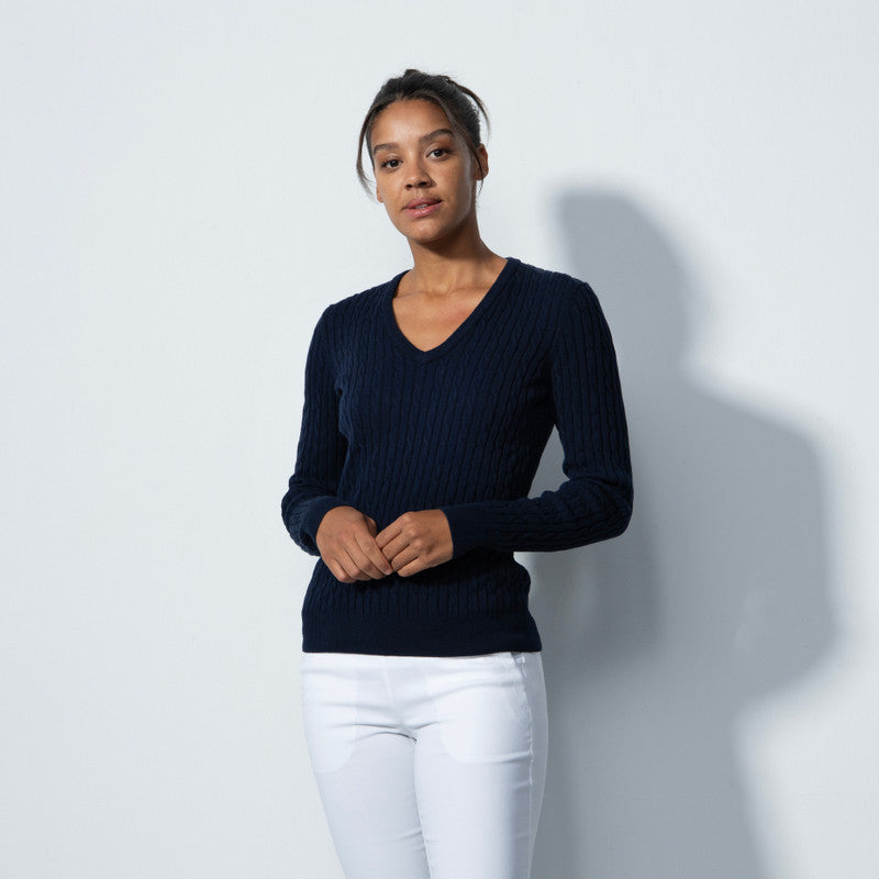 Daily Sports: Women's Madelene V-Neck Pullover - Dark Navy