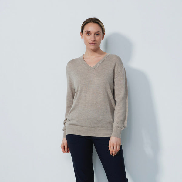 Daily Sports: Women's Boston V-Neck Sweater - Straw