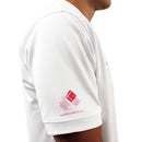 Golf Knickers: Mens Argyle Utopia Golf Shirt - 6Q: White/Pink/Red Clothing