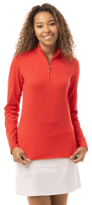 SanSoleil: Ladies UPF 50 SunGlow Zip Mock - 900434 Clothing