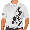 Golf Knickers: Mens Argyle Utopia Golf Shirt - O: Charcoal/White Clothing