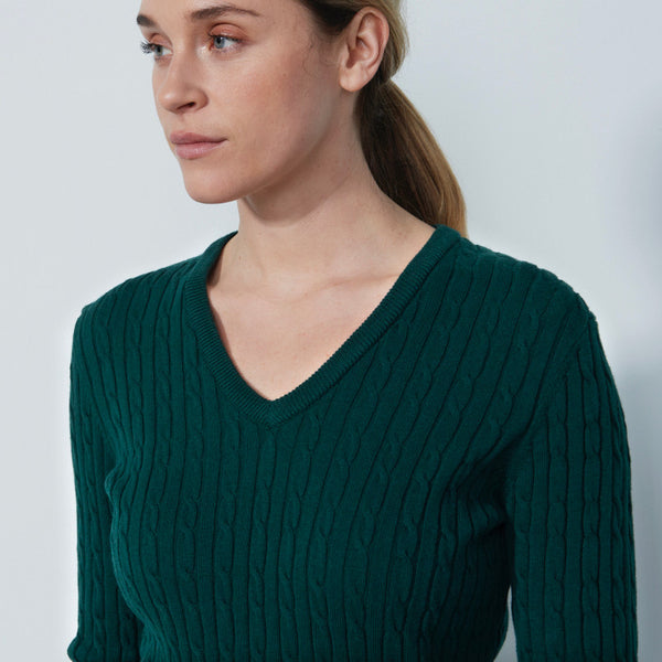 Daily Sports: Women's Madelene V-Neck Pullover - Nori Green