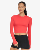 BloqUV: Women's UPF 50 Everyday Crop Top (4015) - Lava Red Clothing