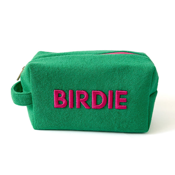 Sassy Caddy: Women's Accessories Pouch - Green Terry Birdie