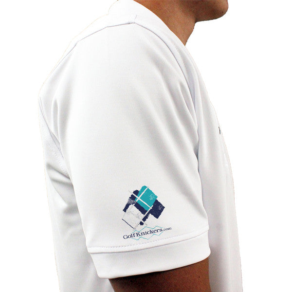 Golf Knickers: Mens Argyle Utopia Golf Shirt - 6P: Navy/White/Teal