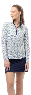 SanSoleil: Ladies UPF 50 SolCool Long Sleeve Zip Mock - 900463