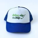 Sassy Caddy: Ladies Golf Trucker Hat - Drive, Sip & Chip