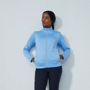 Daily Sports: Women's Cholet Full Zip Midlayer Long Sleeve Top - Belle Blue Clothing
