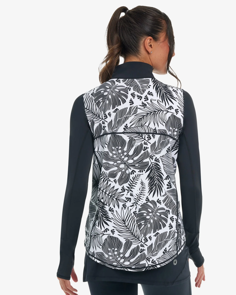 BloqUV x JANTZEN Collab: Women's UPF 50+ Relaxed Mock Zip Top (3002J) - Forest Blast