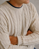 B.Draddy: Men's Cable Crew Sweater - Tucker's