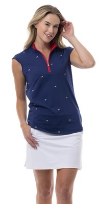 SanSoleil: Ladies UPF 50 SolCool Sleeveless Mock - 900471