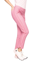 Golftini: Women's Printed Pull-On Stretch Ankle Pant - Nantucket Pink