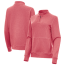 Antigua: Women's Essentials 1/4 Zip Fleece Pullover - Crush 105377 Clothing
