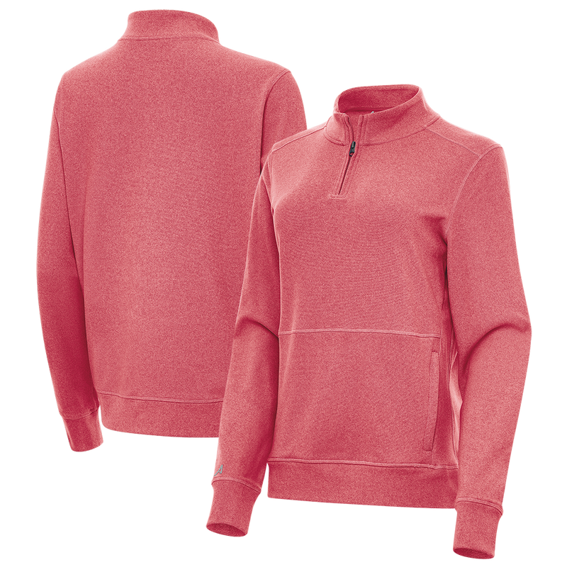 Antigua: Women's Essentials 1/4 Zip Fleece Pullover - Crush 105377