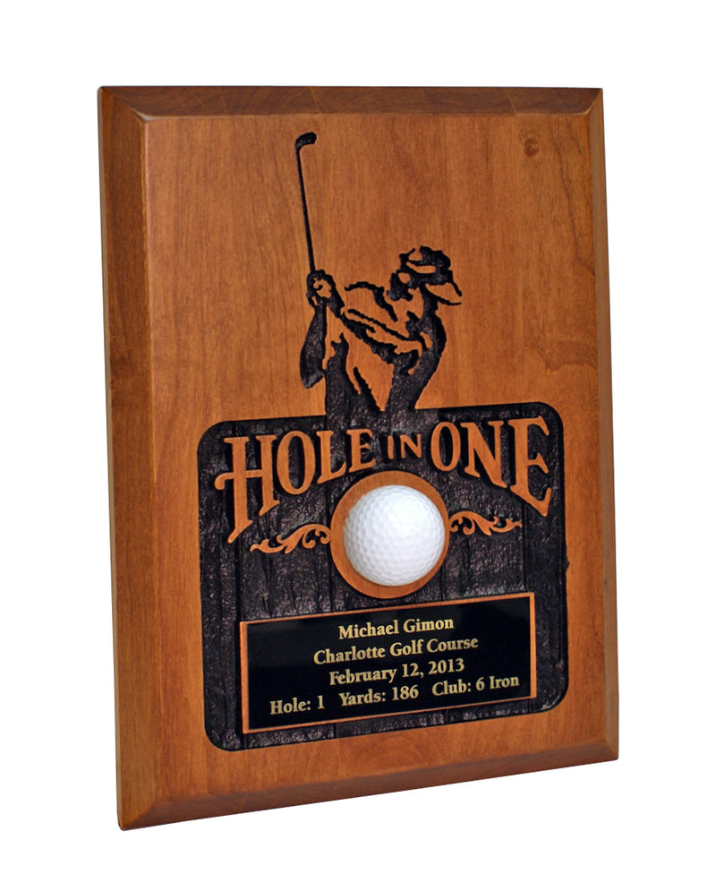 Eureka Golf: Sandblasted Hole-In-One Plaque