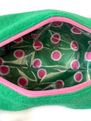 Sassy Caddy: Women's Accessories Pouch - Green Terry Birdie