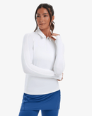 BloqUV: Women's UPF 50 Quarter Zip Polo (8003) Clothing