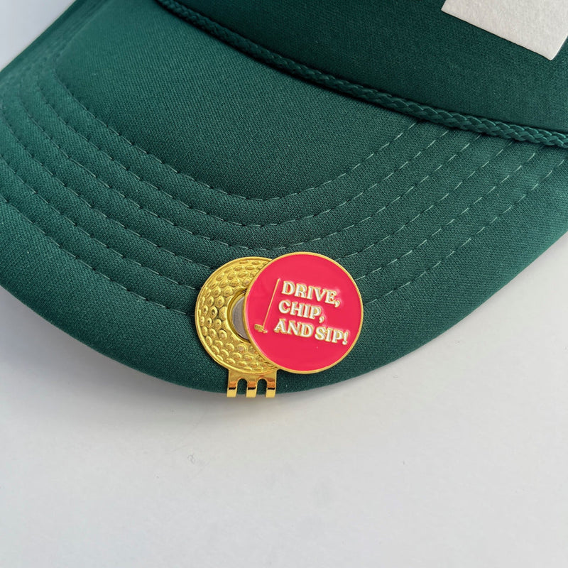 Sassy Caddy: Golf Ball Markers - Drive, Chip & Sip