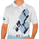 Golf Knickers: Mens Argyle Utopia Golf Shirt - ZZ: Navy/Light Blue Clothing