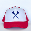 Sassy Caddy: Ladies Golf Trucker Hat - Red, White and Blue Tees
