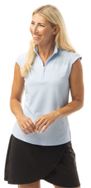 SanSoleil: Ladies UPF 50 SolTek Lux Sleeveless Solid Mock - 900627