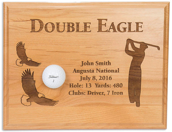 Eureka Golf: Double Eagle 12x9 Laser Etched Plaque