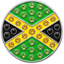 Jamaica Flag Crystal Ball Marker & Hat Clip by ReadyGOLF