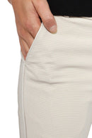 Golftini: Women's Pull-On Stretch Ankle Pant - Khaki Houndstooth