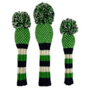 Sunfish: Knit Wool Headcover -Lime, Navy, White Chevron (Driver, Fairway, Hybrid, or Set)