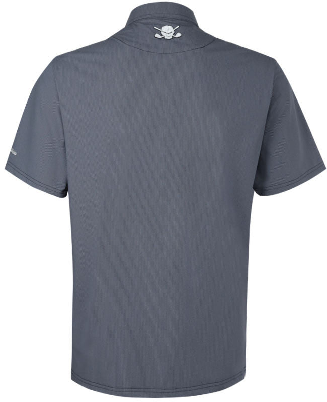 Tattoo Golf:  Men's Luxe Cool-Stretch Performance Golf Shirt - Blue Steel