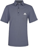Tattoo Golf: Men's Luxe Cool-Stretch Performance Golf Shirt - Blue Steel Clothing