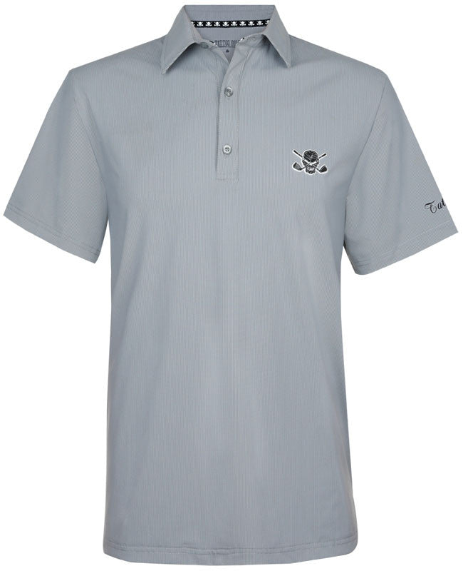 Tattoo Golf:  Men's Luxe Cool-Stretch Performance Golf Shirt - Grey Steel