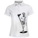 Tattoo Golf: Ladies Mrs. Bones Golf Shirt - White