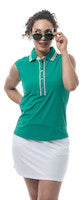 SanSoleil: Ladies SolAir Cool Ultra-Mesh Sleeveless Polo - 900657