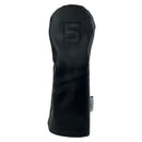 Sunfish: Murdered Out Black on Black DuraLeather 5 Fairway Headcover - SALE