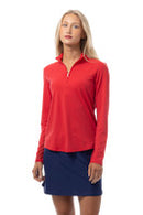 SanSoleil: Ladies UPF 50 SolTek Lux Long Sleeve Mock - 900622