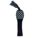 Sunfish: Knit Wool Headcover -Navy and Light Blue Checkered (Driver, Fairway, Hybrid, or Set)