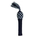 Sunfish: Knit Wool Headcover -Navy and Light Blue Checkered (Driver, Fairway, Hybrid, or Set)