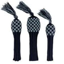 Sunfish: Knit Wool Headcover -Navy and Light Blue Checkered (Driver, Fairway, Hybrid, or Set)