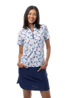 SanSoleil: Ladies Solair Cool Ultra-Mesh Short Sleeve Zip Mock - 900655
