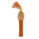 Sunfish: Knit Wool Headcover -Orange and White Checkered (Driver, Fairway, Hybrid, or Set)