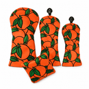 Orange Crush Headcover Set (Driver + Fairway + Hybrid) | Optional Mallet Putter Cover