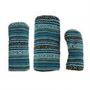 Sunfish: Hand-Woven Barrel Headcovers Set - Peacock Blue