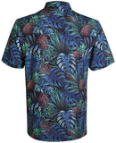 Tattoo Golf: Men's ProCool Golf Shirt - Aloha Hawaiian (Green) Clothing