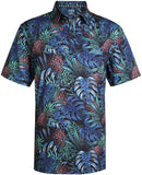 Tattoo Golf: Men's ProCool Golf Shirt - Aloha Hawaiian (Green) Clothing