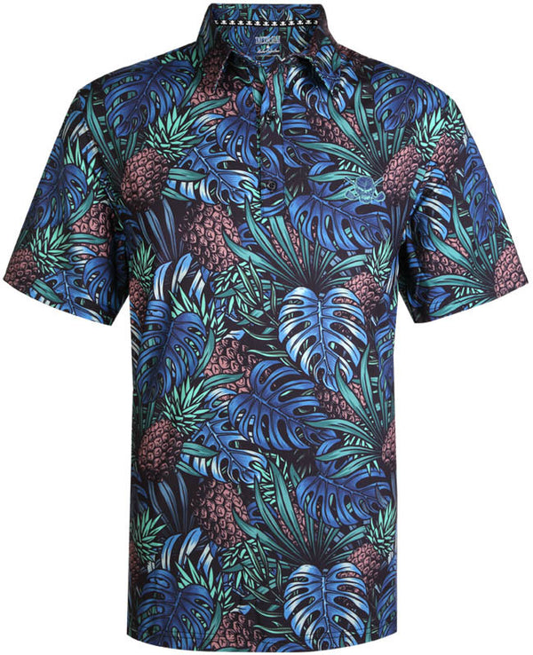 Tattoo Golf: Men's ProCool Golf Shirt - Aloha Hawaiian (Green)