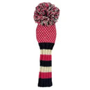 Sunfish: Knit Wool Headcover -Pink, Navy, White Chevron (Driver, Fairway, Hybrid, or Set)